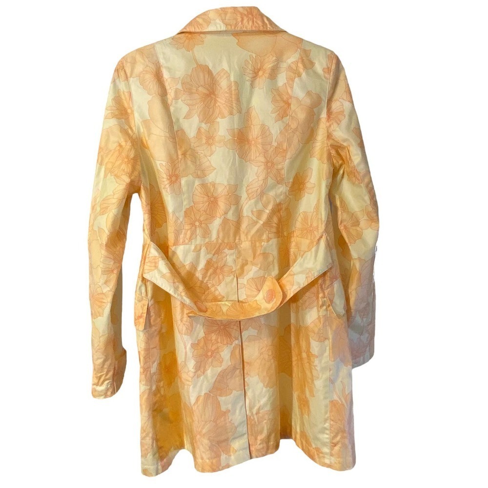 Bill Blass Large Orange/Peach trench/raincoat NWOT Cotton/Polyester - Picture 3 of 6